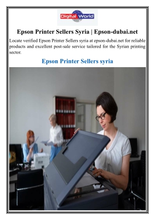 Epson Printer Sellers Syria  Epson-dubai.net