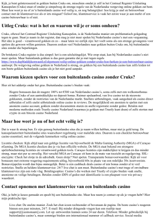 Hoe neem ik contact op met klantenservice van buitenlands casino?
