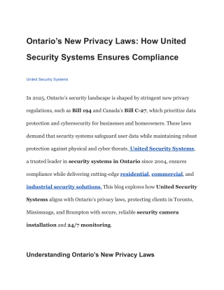 ontario privancy laws