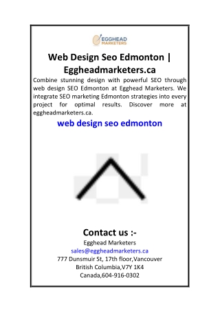 Web Design Seo Edmonton  Eggheadmarketers.ca