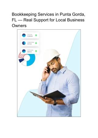 Bookkeeping Services in Punta Gorda, FL — Real Support for Local Business Owners