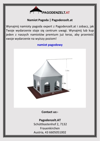Namiot Pagoda  Pagodenzelt.at