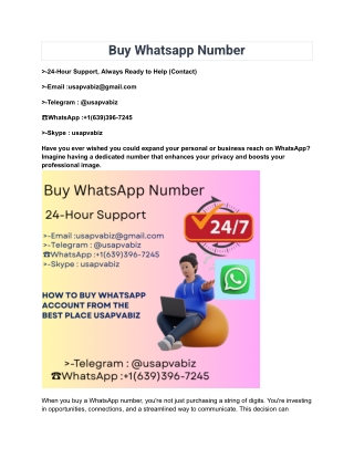 7 best  How to Buy WhatsApp Account USA