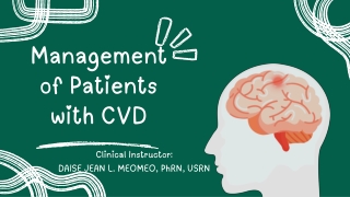 Management of Patients with Cerebrovascular Disorders