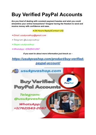 Buy Verified PayPal Accounts
