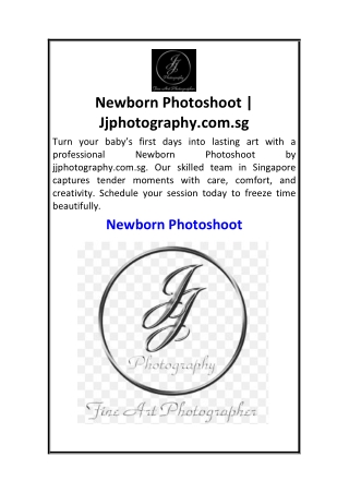 Newborn Photoshoot  Jjphotography.com.sg