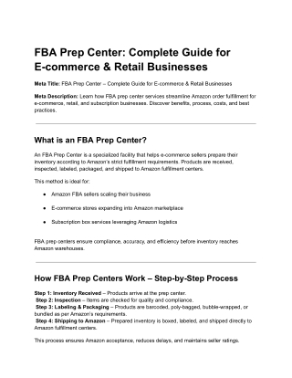 FBA Prep Center_ Complete Guide for E-commerce & Retail Businesses