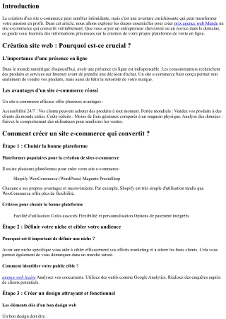 Comment créer un site e-commerce qui convertit