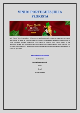 vinho portugues julia florista