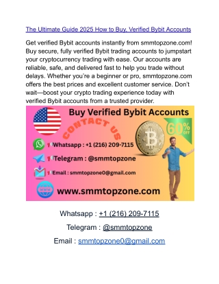 Steps to Buy Verified Bybit Accounts for Hassle-Free Transactions