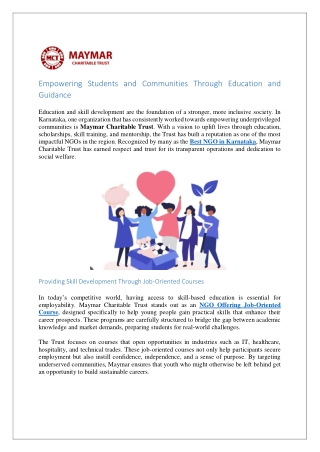 Empowering Students and Communities Through Education and Guidance