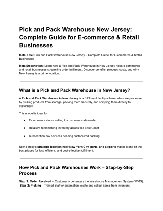 Pick and Pack Warehouse New Jersey_ Complete Guide for E-commerce & Retail Businesses