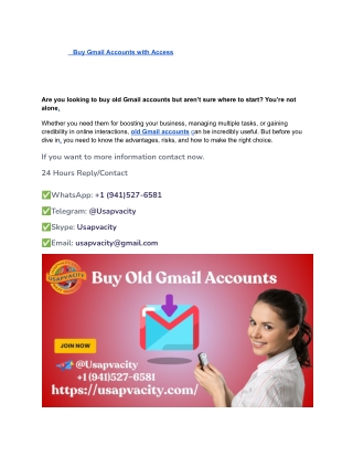 _Buy Gmail Accounts with Access