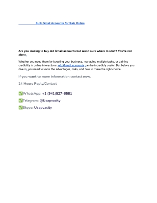 _                     Bulk Gmail Accounts for Sale Online