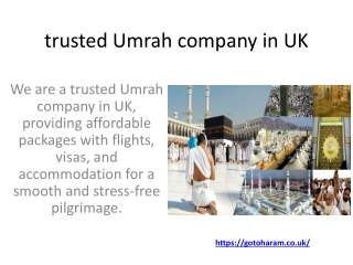 trusted Umrah company in UK