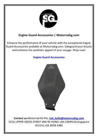 Engine Guard Accessories | Motorradsg.com