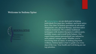 Welcome to Sedona Spine