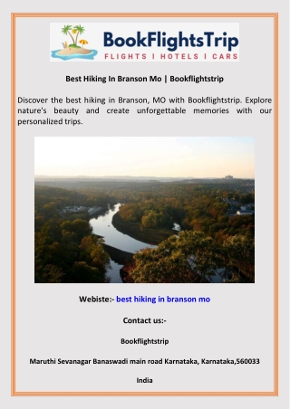 Best Hiking In Branson Mo  Bookflightstrip