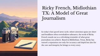 Ricky French Midlothian TX: Blending Tradition with Innovation