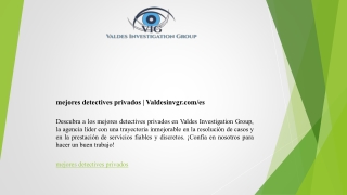 mejores detectives privados  Valdesinvgr.com es