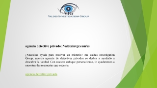 agencia detective privado   Valdesinvgr.com es