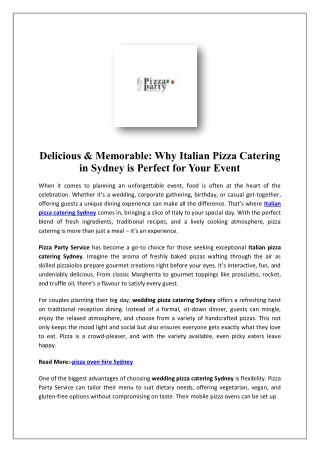 Birthday Party Pizza Catering Sydney | Pizza Party Service