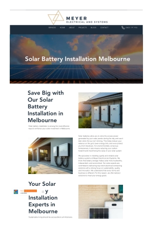 Solar Battery Installation Melbourne