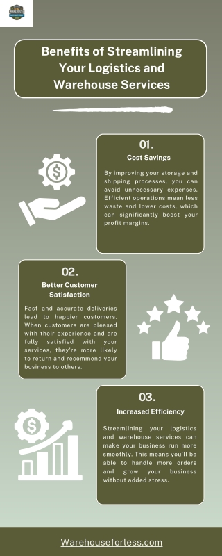 Benefits of Streamlining Your Logistics and Warehouse Services - warehouseforless