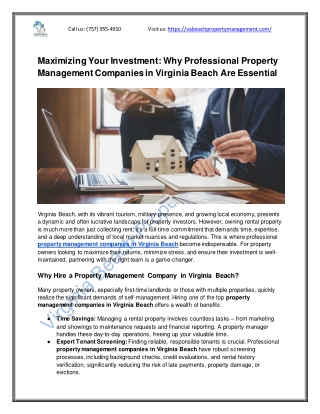 Top Property Management Companies in Virginia Beach