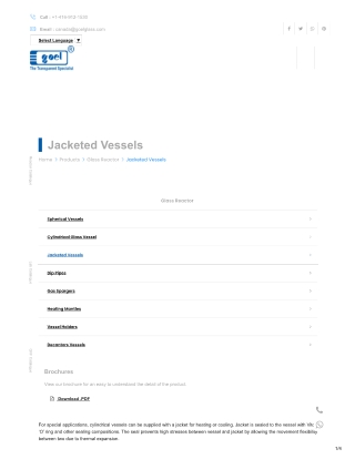 Best Jacketed Vessels manufacturer | Goel Scientific | Canada, USA