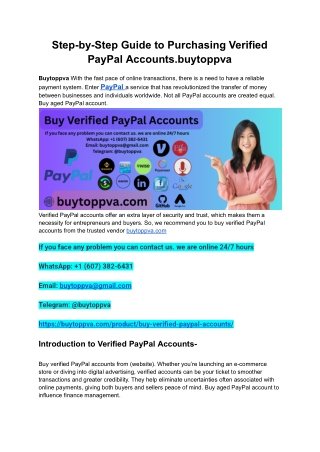 Step-by-Step Guide to Purchasing Verified PayPal Accounts.buytoppva