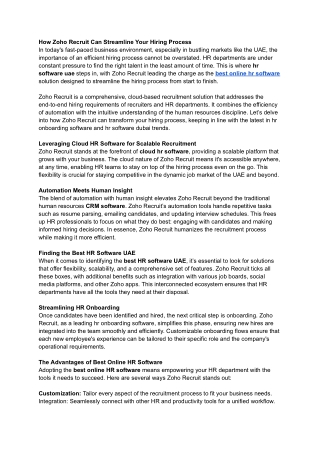 How Zoho Recruit Can Streamline Your Hiring Process