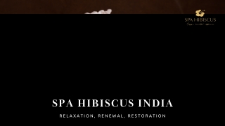 Spa Hibiscus – Wellness and Spa in India