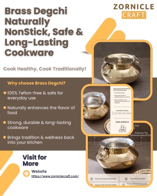 Brass Degchi – Naturally Non-Stick, Safe & Long-Lasting Cookware