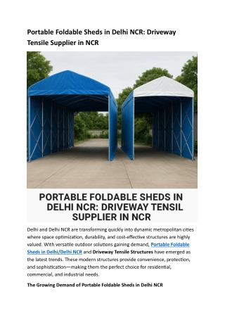Portable Foldable Sheds in Delhi NCR