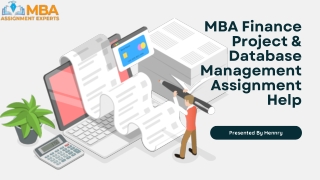 MBA Finance Project & Database Management Assignment Help