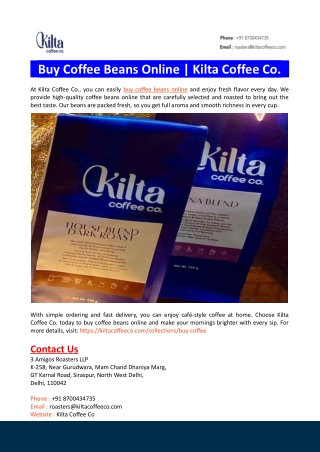 Buy Coffee Beans Online-Kilta Coffee Co.