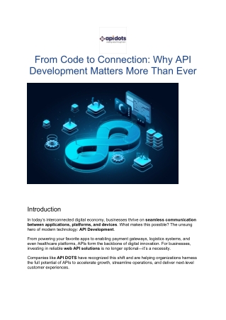 From Code to Connection_ Why API Development Matters More Than Ever