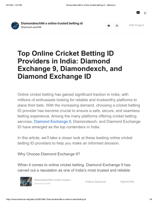 diamondexch99 Trusted Online betting id Provider