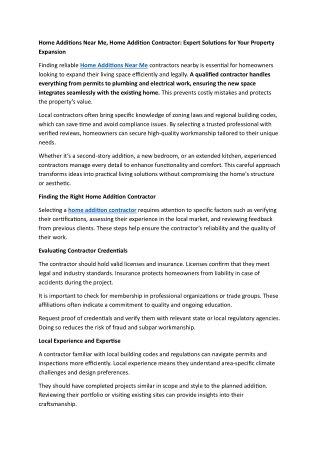 Expert Solutions for Your Property Expansion