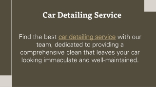Car Detailing Service