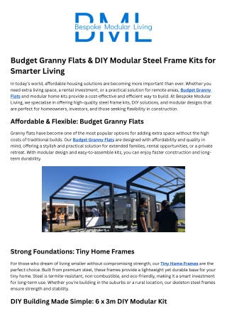 6 X 3m Diy Modular Kit