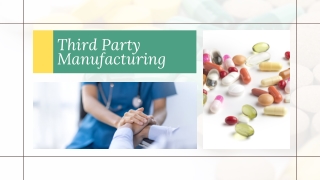 Third Party Medicine Manufacturing Services In India