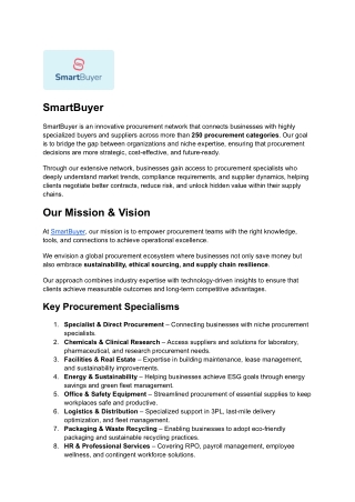 Smartbuyer Compare, Choose, and Buy with Confidence