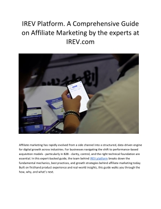 IREV Software: Expert Guide to Affiliate Marketing