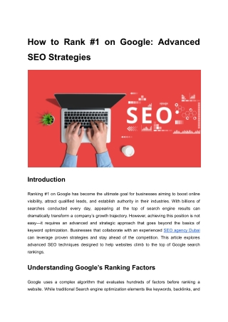 How to Rank #1 on Google_ Advanced SEO Strategies
