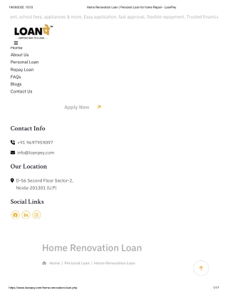 Personal Loan for Home Renovation with LoanPey