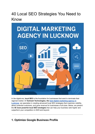 40 Local SEO Strategies You Need to Know