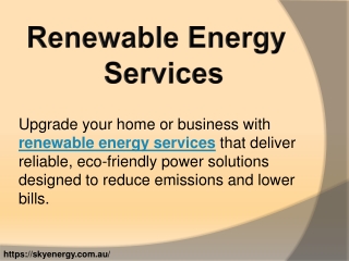 Renewable Energy Services