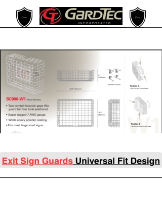 Exit Sign Guards Universal Fit Design